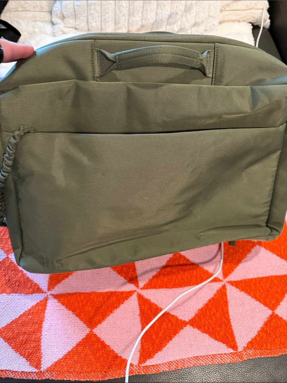 BEIS Olive Green Laptop Briefcase - Slim Professional Carryall